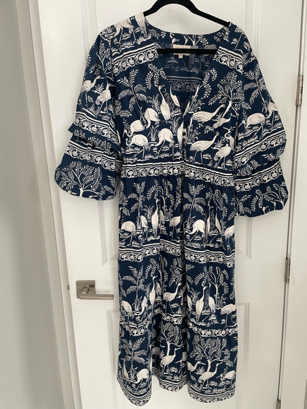 NEW Beyond By Vera Bianca Midi Dress in Harmony Blue coastal luxury.   2 - Picture 3 of 14